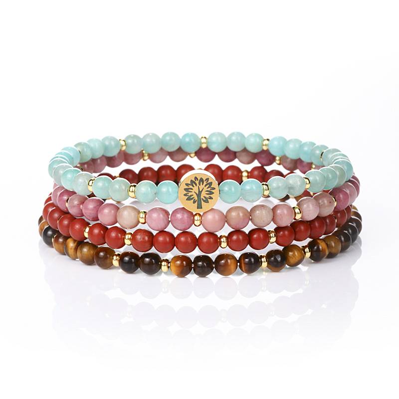 Strength & Courage Crystal Bracelet Stack