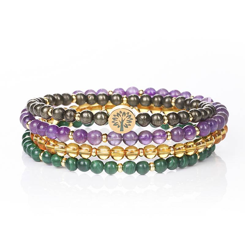 Abundance & Prosperity Crystal Bracelet Stack