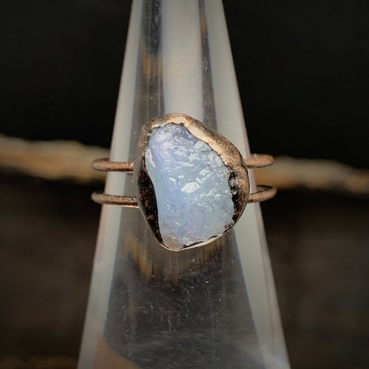 Raw Aquamarine Adjustable Ring