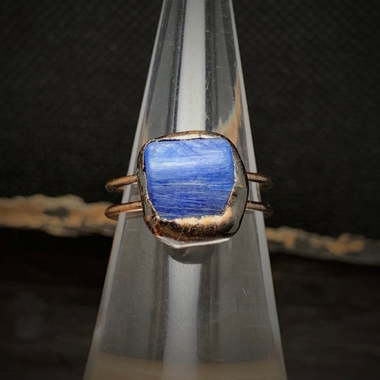 Raw Blue Kyanite Adjustable Ring