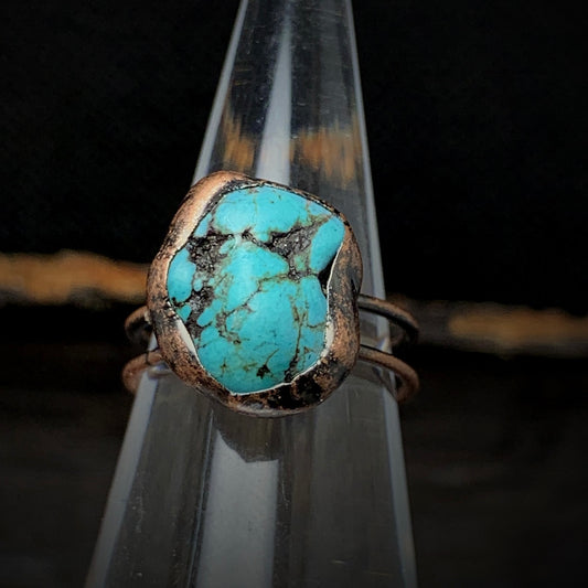 Raw Turquoise Adjustable Ring