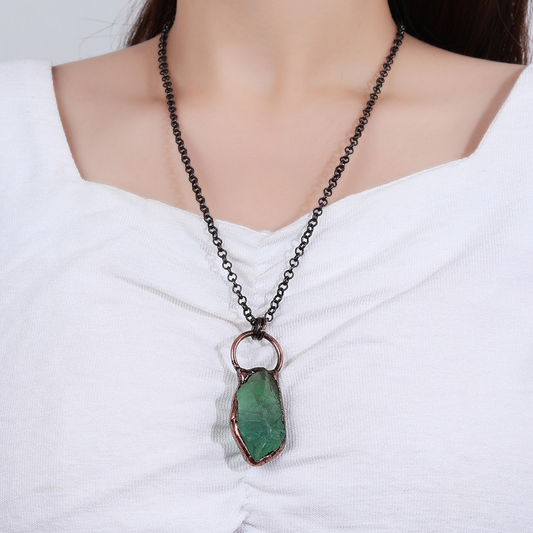 Raw Fluorite Necklace