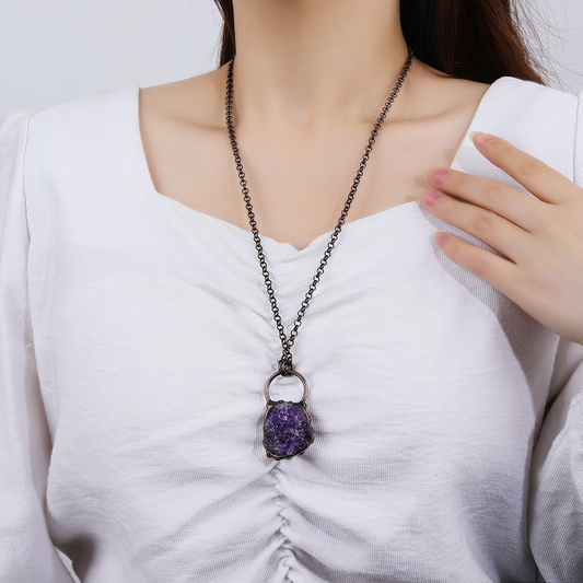 Raw Amethyst Necklace