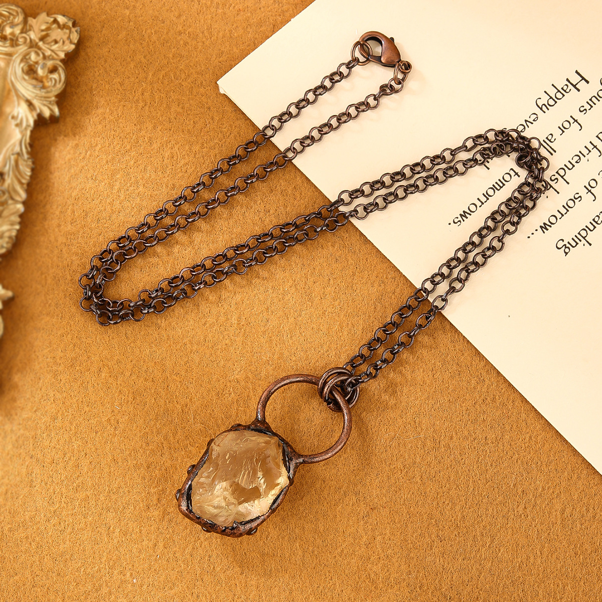 Raw Citrine Necklace