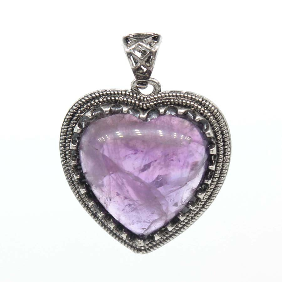 Amethyst Vintage Heart Necklace