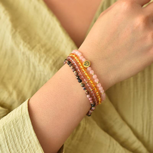 Love & Happiness Crystal Bracelet Stack