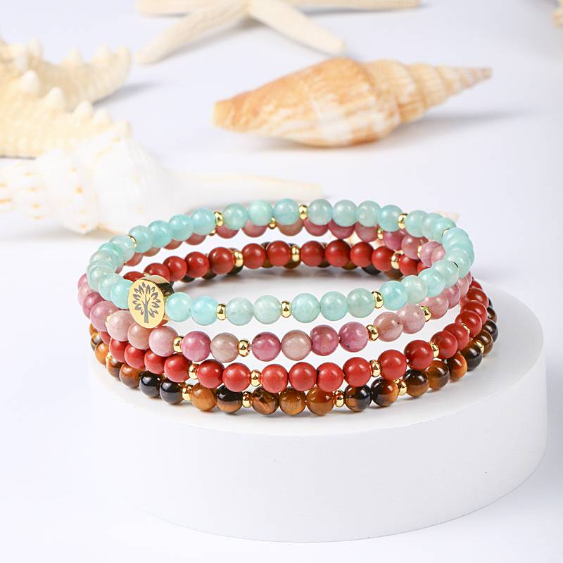 Strength & Courage Crystal Bracelet Stack