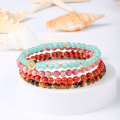 Strength & Courage Crystal Bracelet Stack