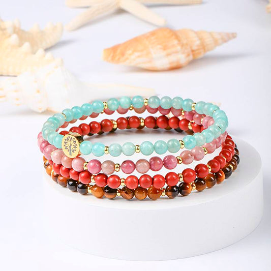 Strength & Courage Crystal Bracelet Stack