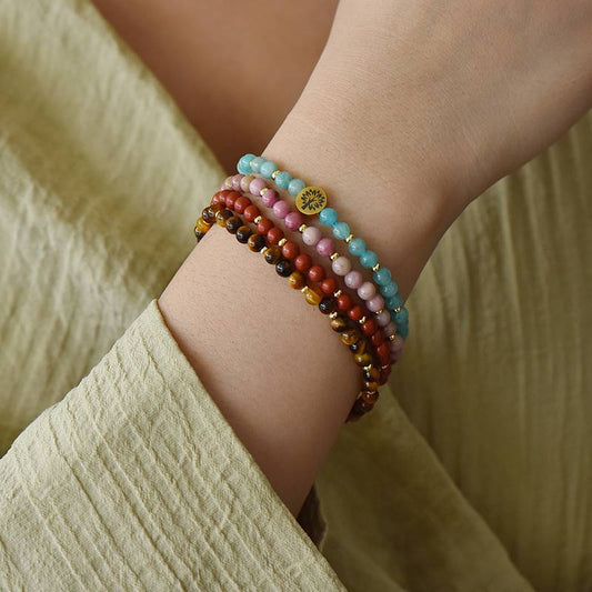 Strength & Courage Crystal Bracelet Stack
