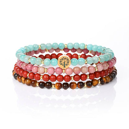 Strength & Courage Crystal Bracelet Stack
