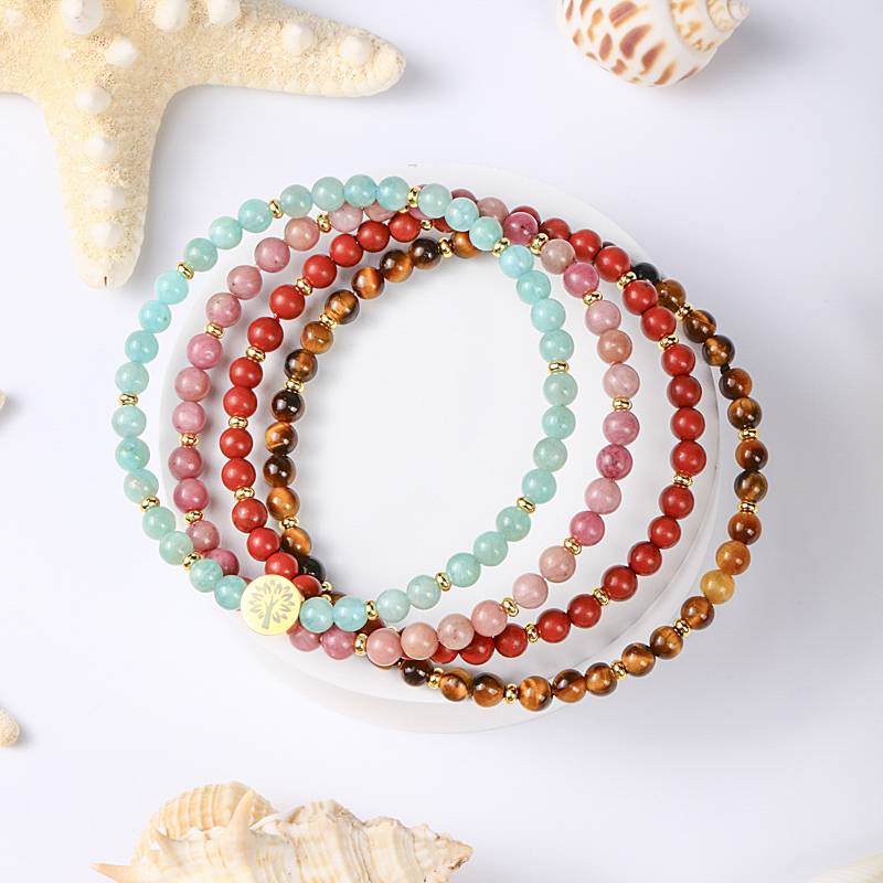 Strength & Courage Crystal Bracelet Stack