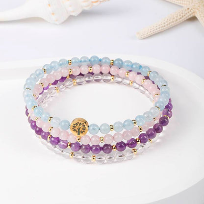 Inner Peace & Serenity Crystal Bracelet Stack