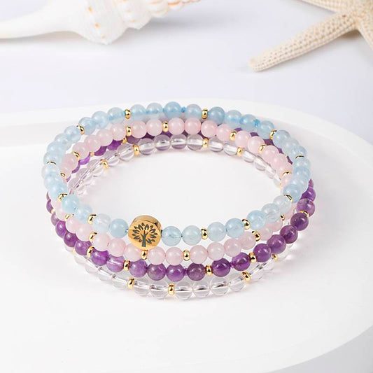 Inner Peace & Serenity Crystal Bracelet Stack