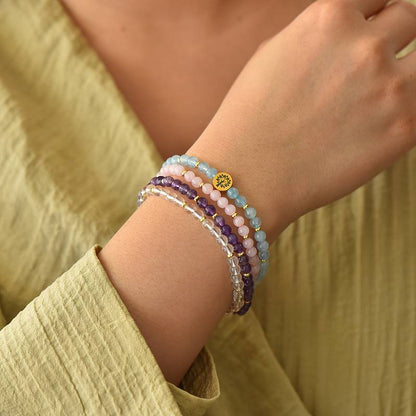Inner Peace & Serenity Crystal Bracelet Stack