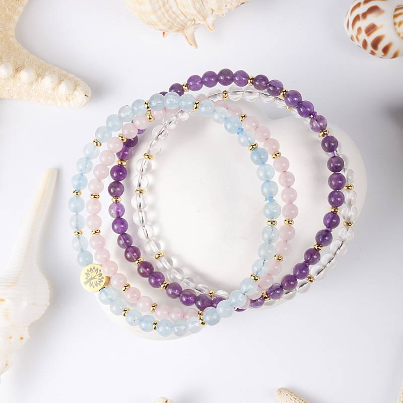 Inner Peace & Serenity Crystal Bracelet Stack