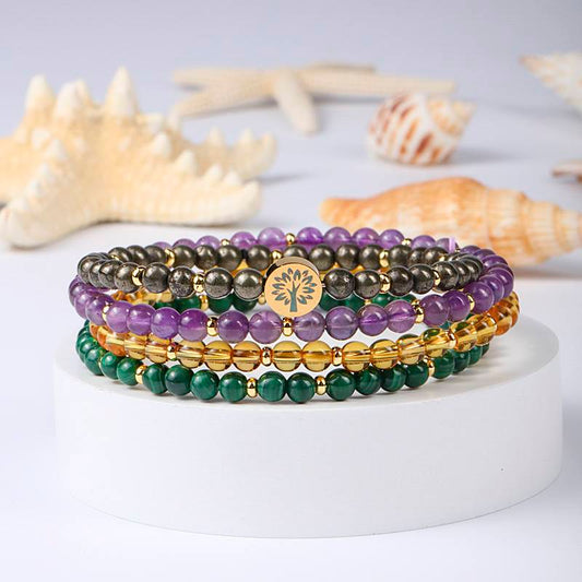 Abundance & Prosperity Crystal Bracelet Stack