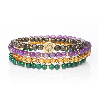 Abundance & Prosperity Crystal Bracelet Stack