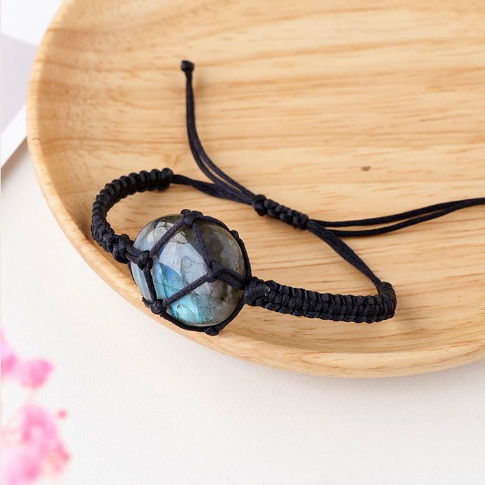 Labradorite Netted Handwoven Bracelet