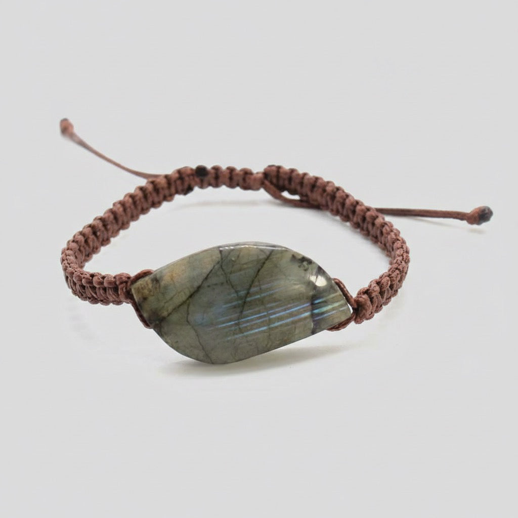Labradorite Marquise Handwoven Bracelet