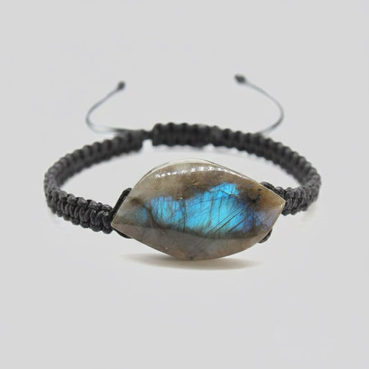 Labradorite Marquise Handwoven Bracelet