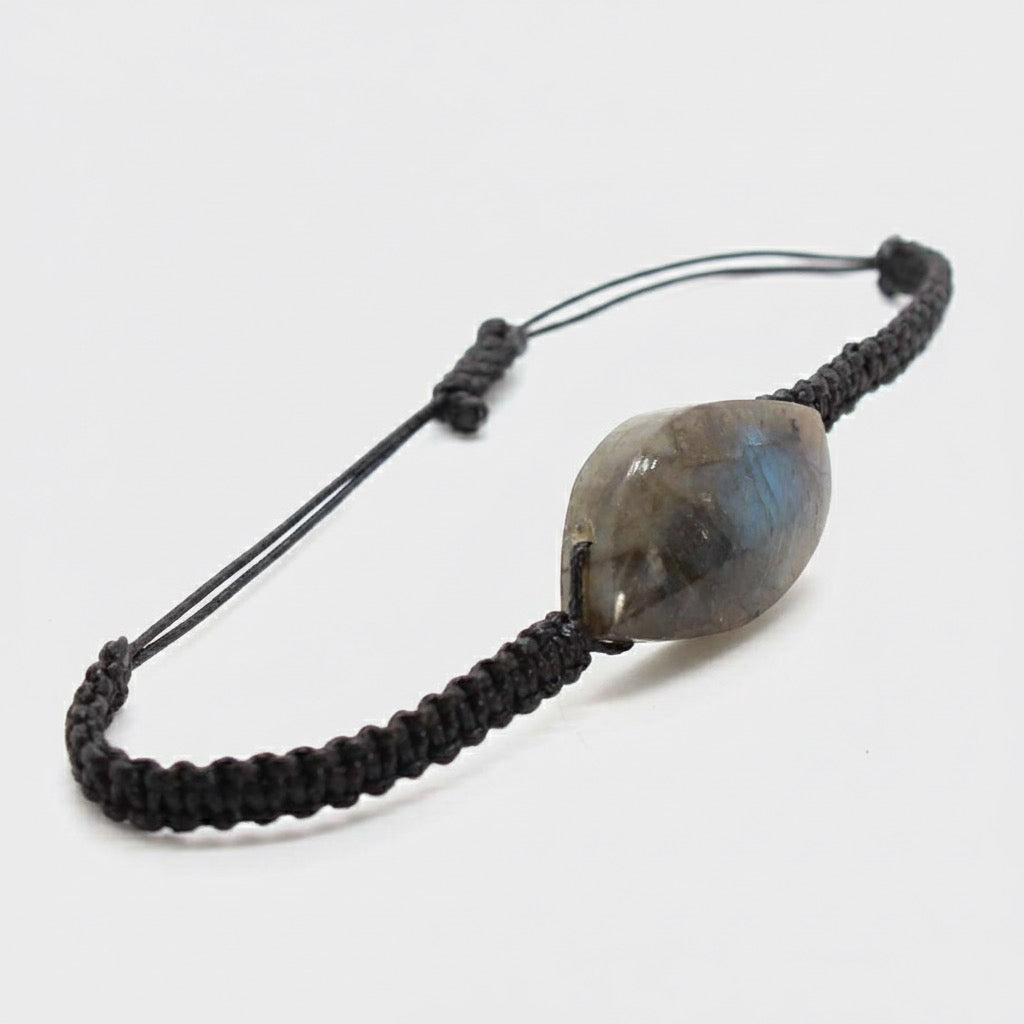 Labradorite Marquise Handwoven Bracelet