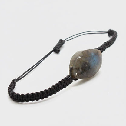 Labradorite Marquise Handwoven Bracelet