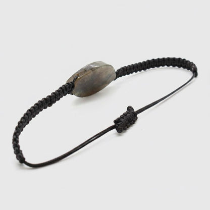 Labradorite Marquise Handwoven Bracelet