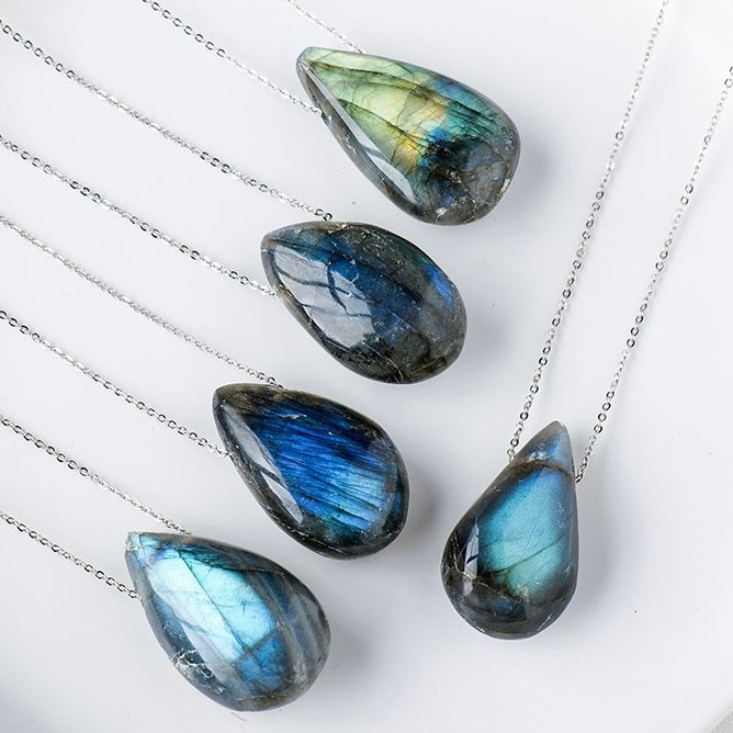Labradorite Mermaid’s Tear Necklace