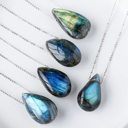 Labradorite Mermaid’s Tear Necklace