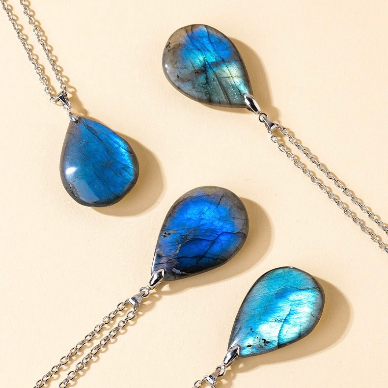 Labradorite Dewdrop Necklace