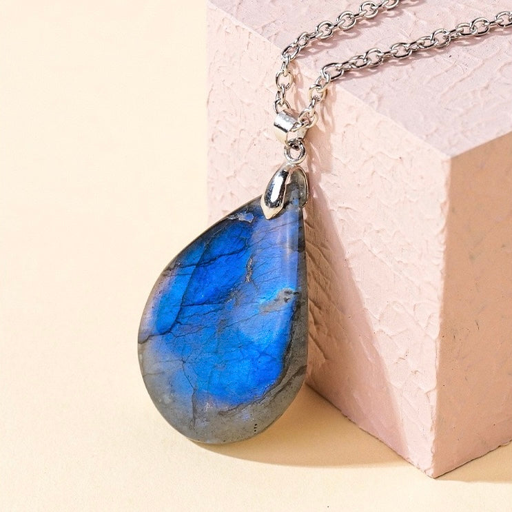 Labradorite Dewdrop Necklace