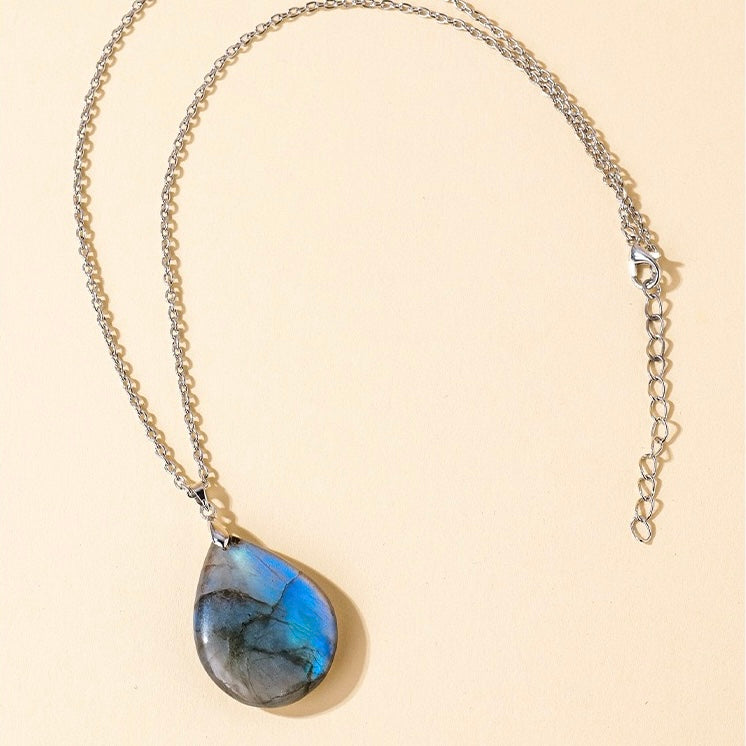 Labradorite Dewdrop Necklace