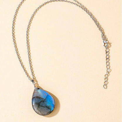 Labradorite Dewdrop Necklace