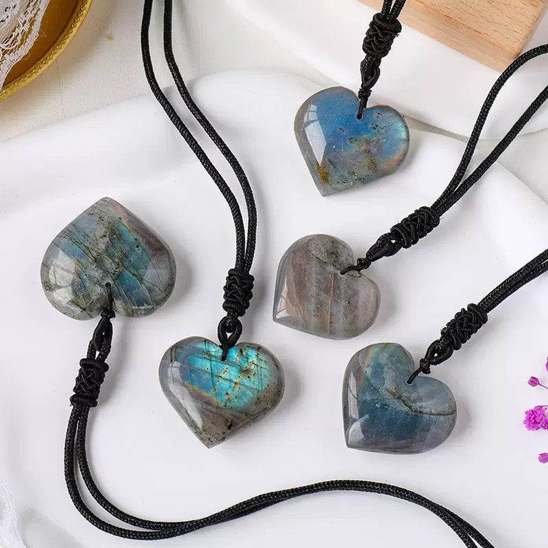 Labradorite Heart Necklace