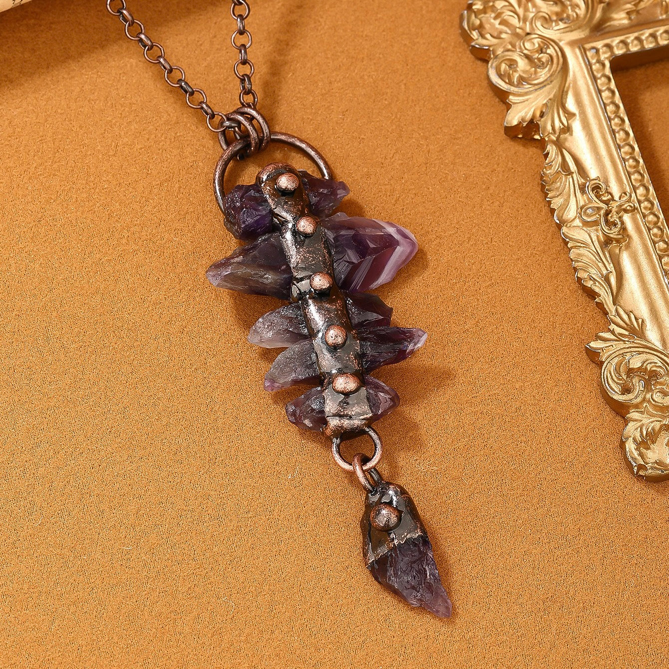 Raw Amethyst Statement Necklace