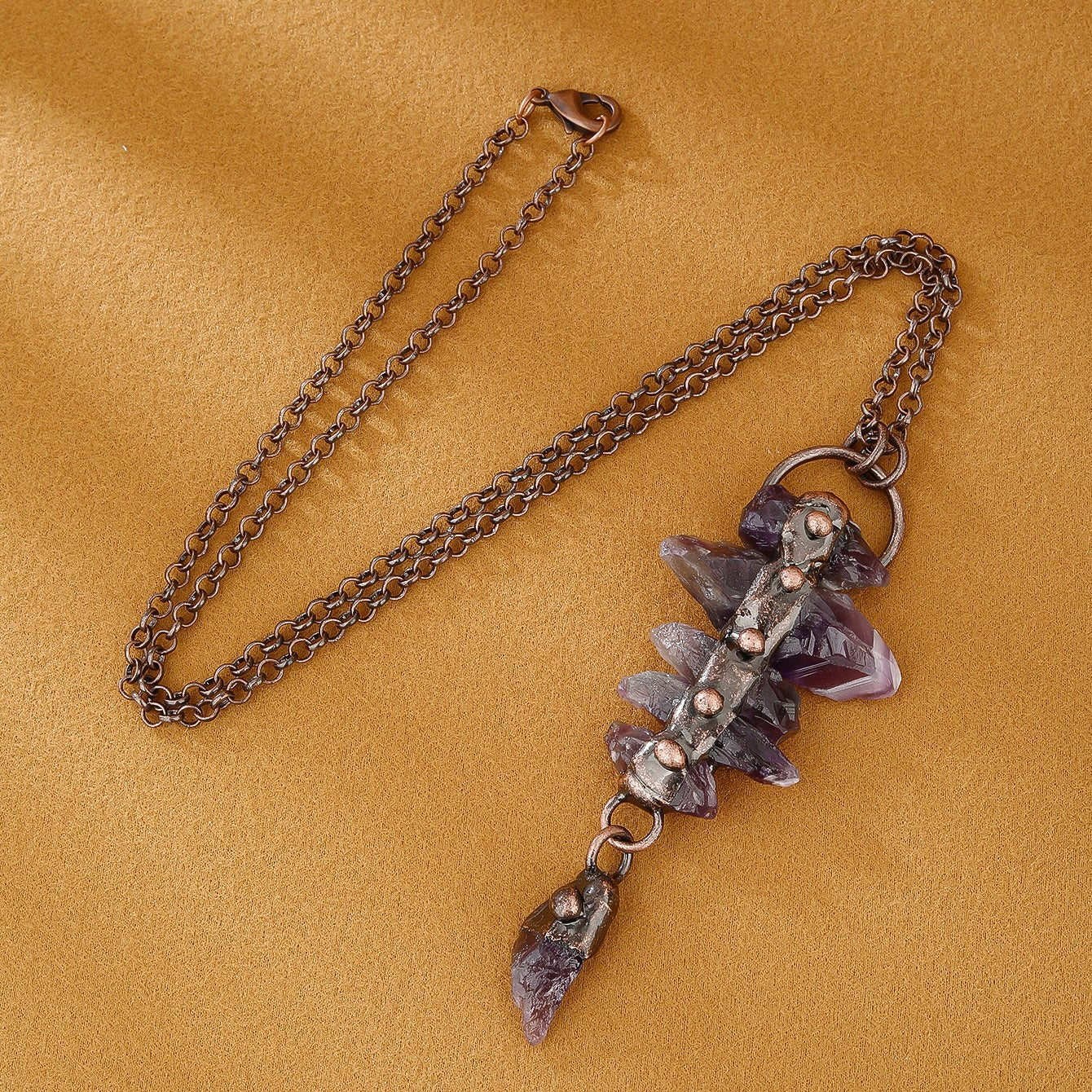 Raw Amethyst Statement Necklace