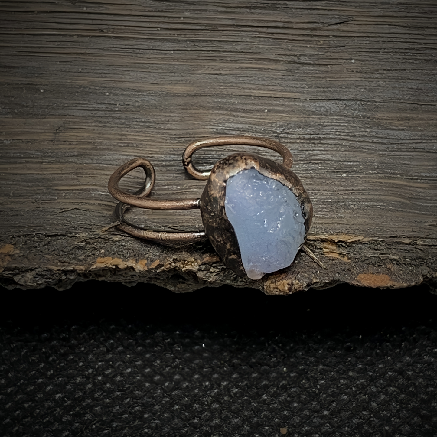 Raw Aquamarine Adjustable Ring