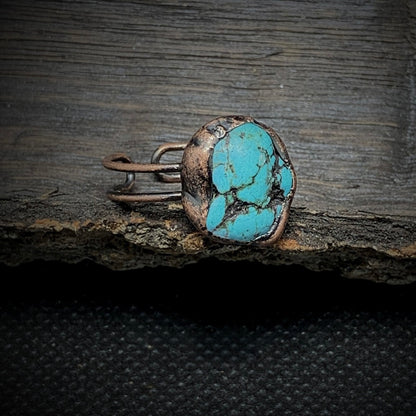 Raw Turquoise Adjustable Ring