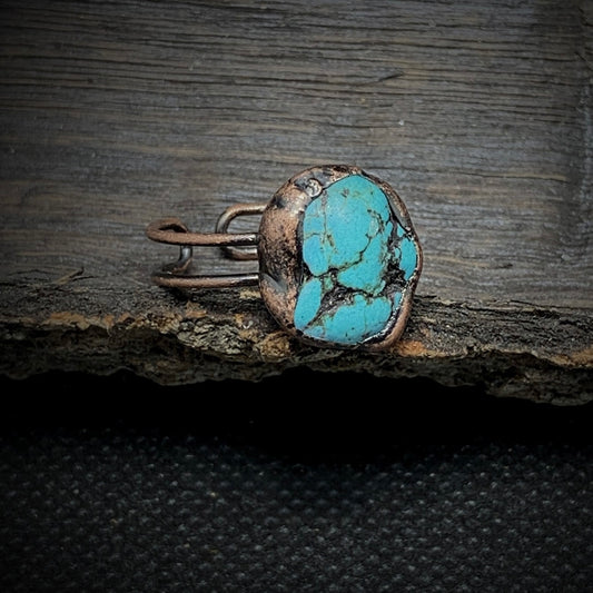 Raw Turquoise Adjustable Ring