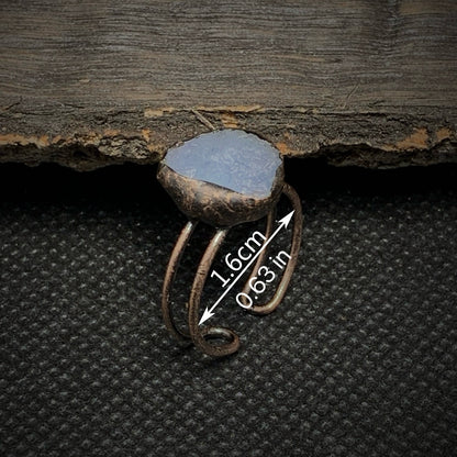 Raw Aquamarine Adjustable Ring