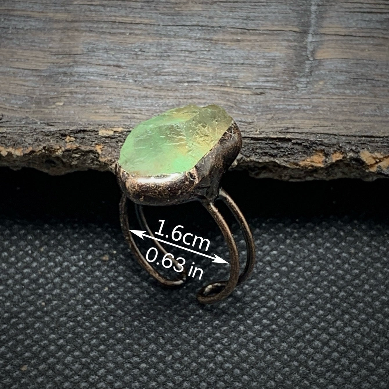 Raw Fluorite Adjustable Ring