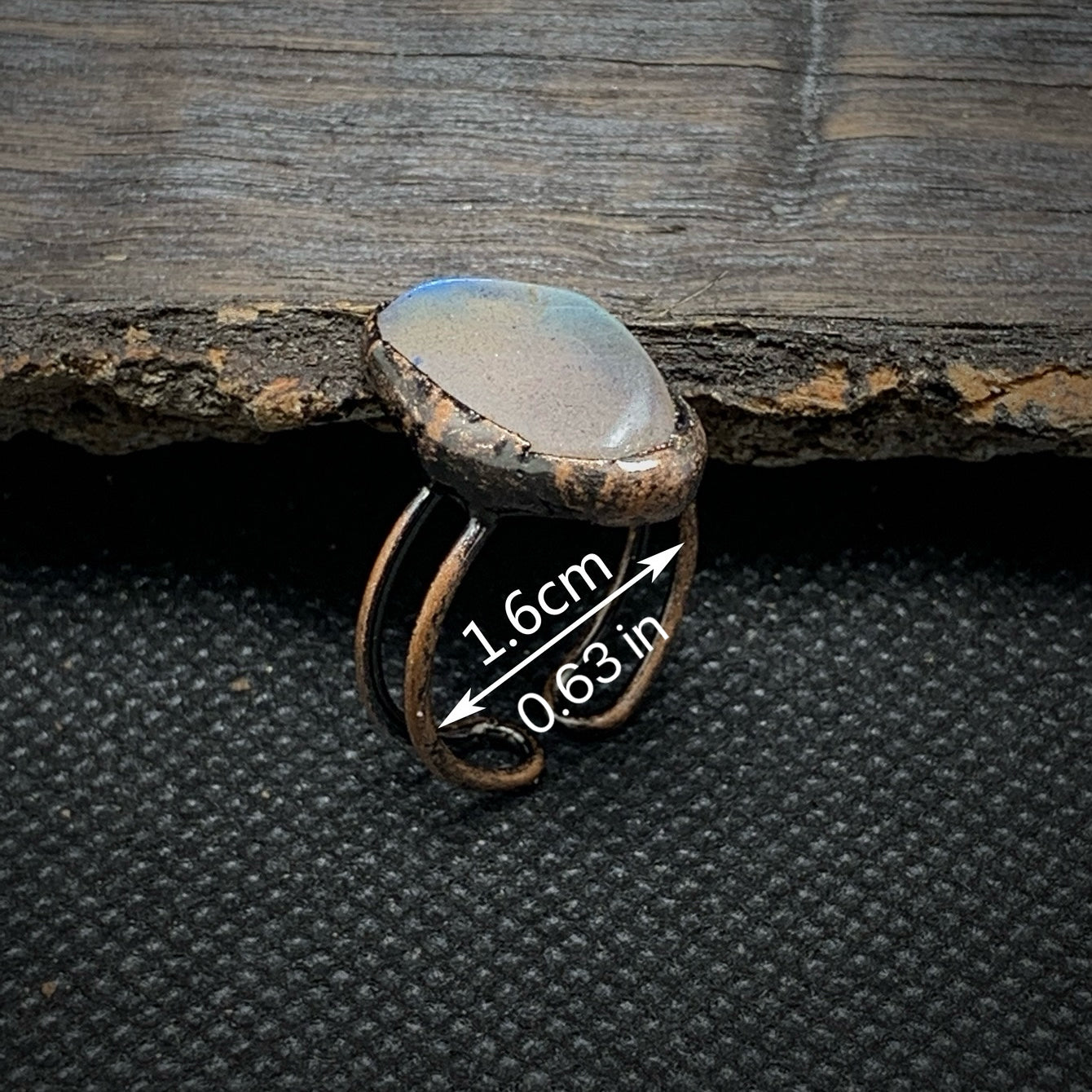 Raw Moonstone Adjustable Ring