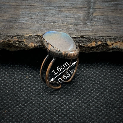 Raw Moonstone Adjustable Ring