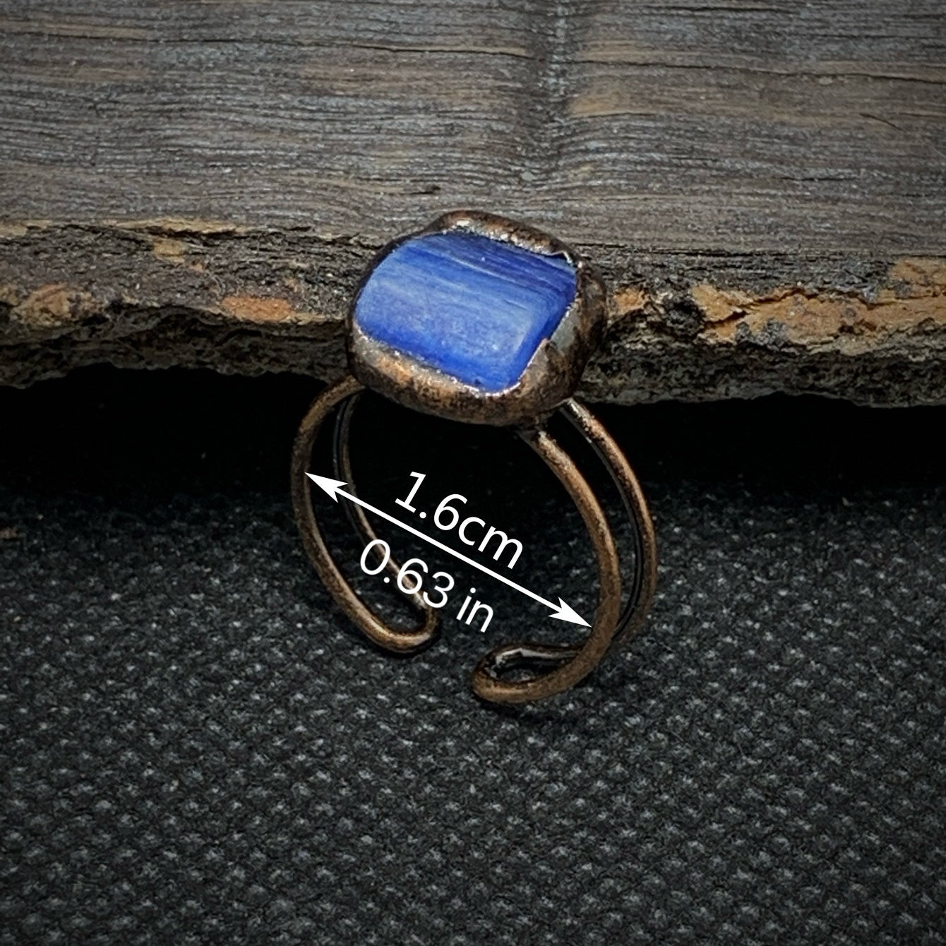 Raw Blue Kyanite Adjustable Ring