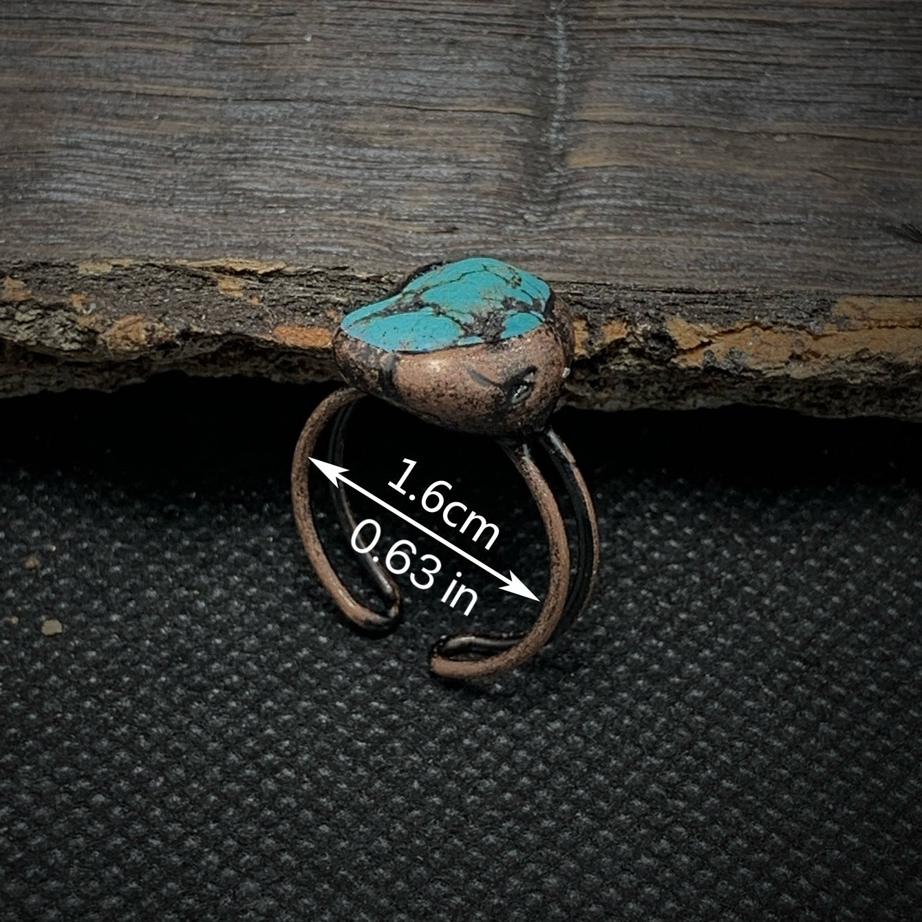 Raw Turquoise Adjustable Ring
