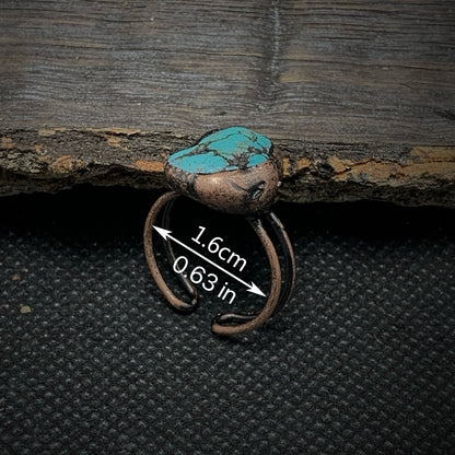 Raw Turquoise Adjustable Ring