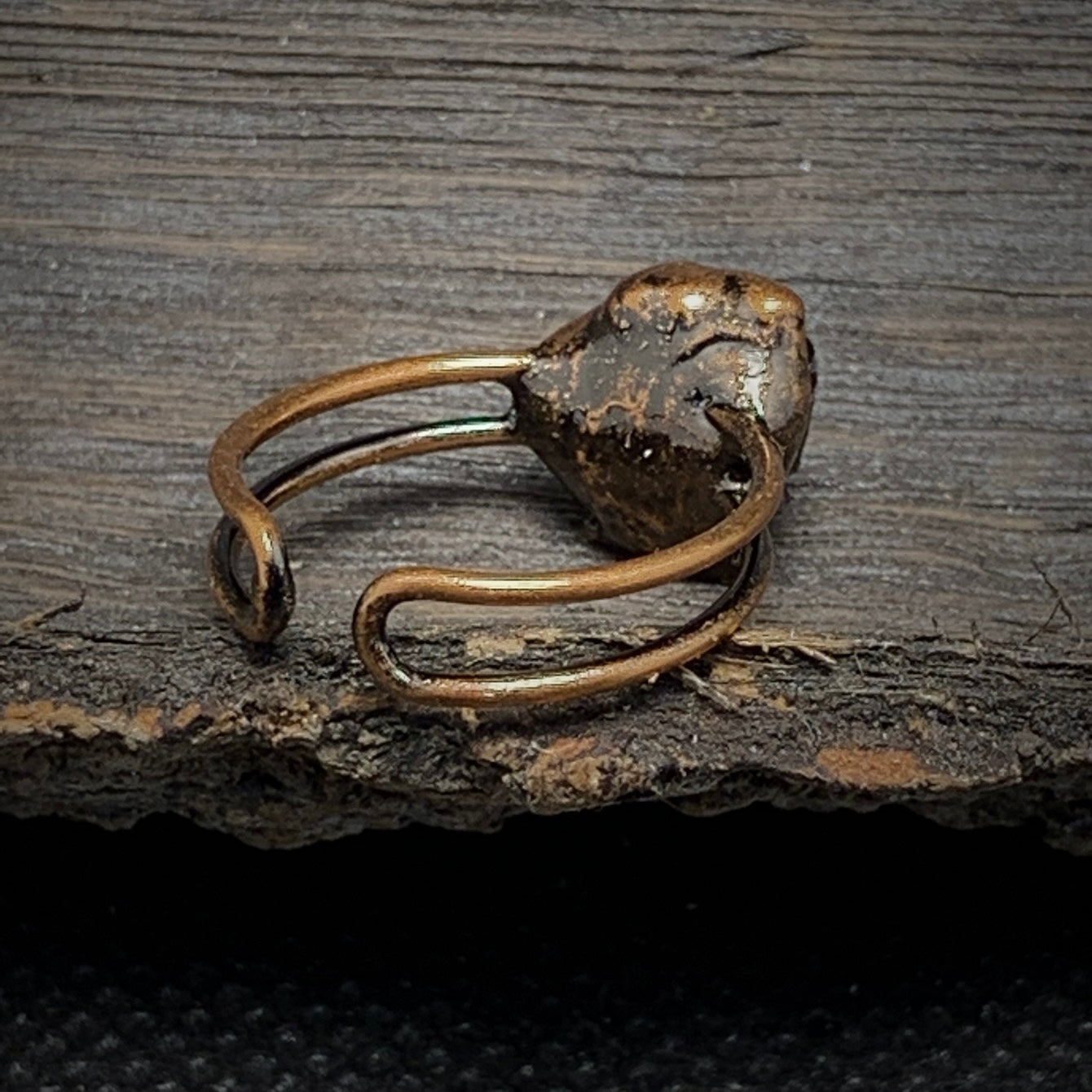 Raw Garnet Adjustable Ring