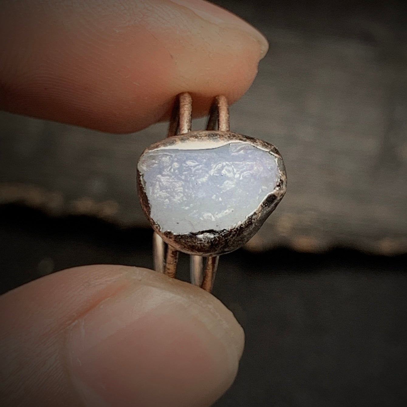 Raw Aquamarine Adjustable Ring