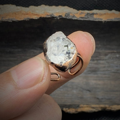 Raw Black Super Seven Quartz Adjustable Ring